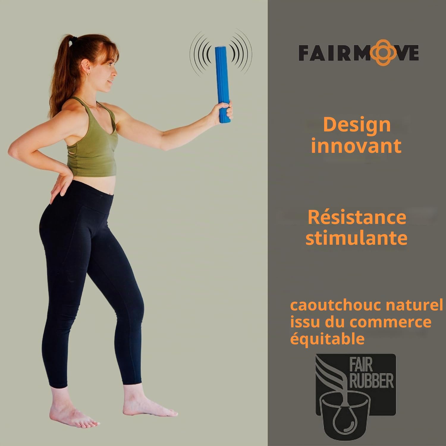 FAIR MOVE - Barre d'exercice flexible - Entraînement des mains et des doigts - Barre d'entraînement pour la physiothérapie, l'amélioration de la force de préhension et le renforcement des avant-bras -