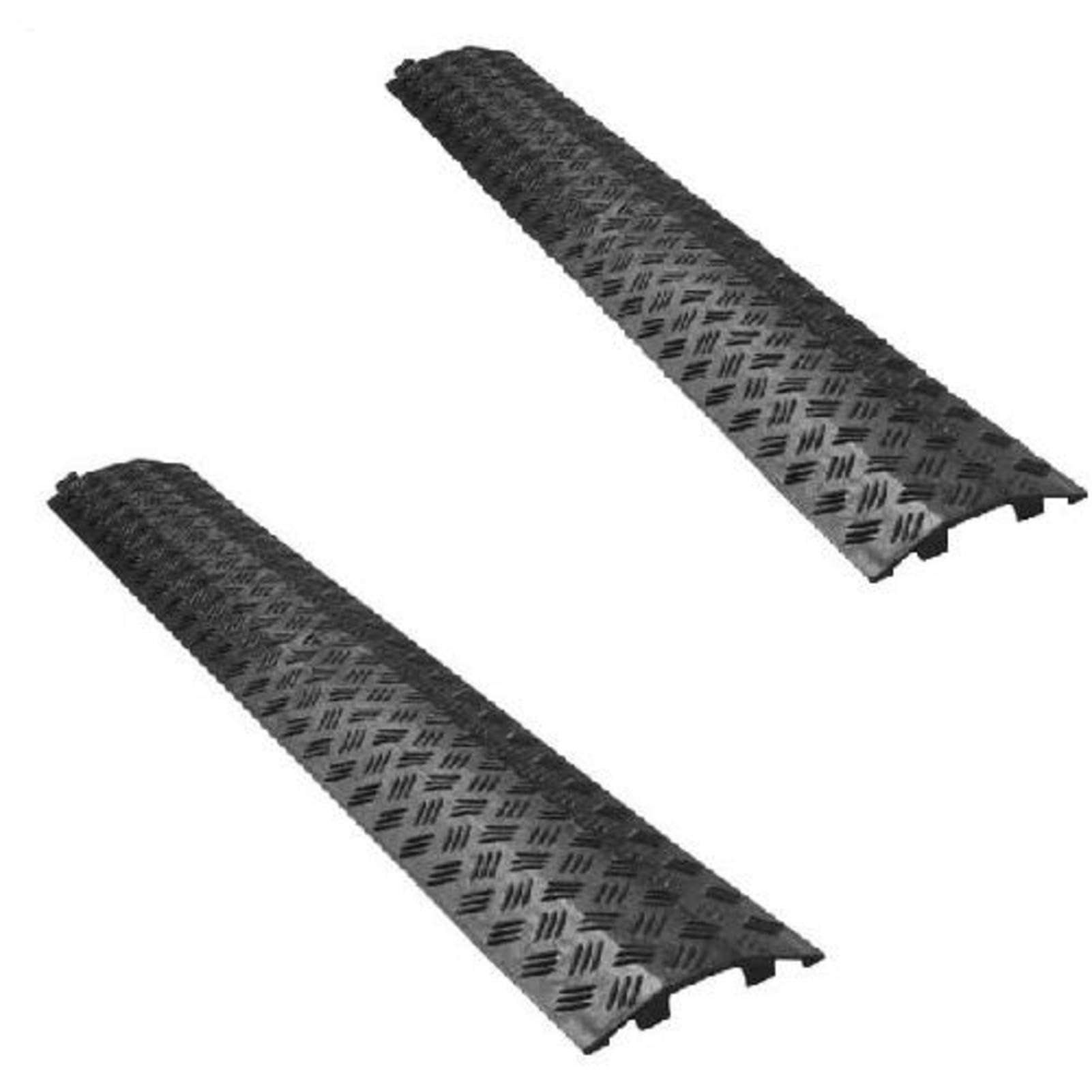 Protecteur De Tuyau pour Voie- 2 Pieces 100 Cm Couvercle De Rallonge des Lignes Électriques - Dos-D'Âne De Circulation Passage Protégé - pour, Trottoir, Garage, Jardin, Bureau, Hôtel