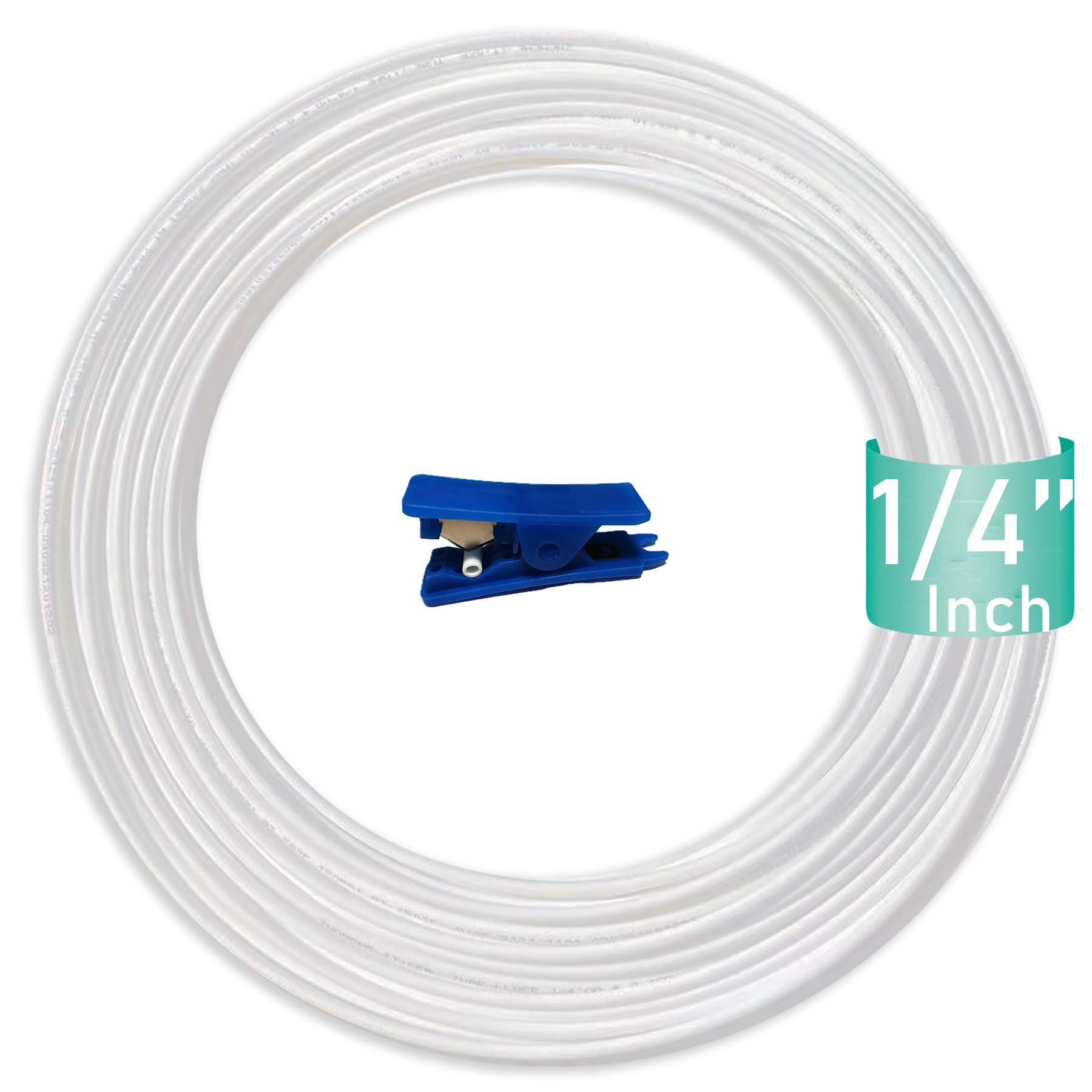 NSF Certified 1/4" O.D. Water tubing Hose Pipe for RO (Reverse Osmosis) Water Filter 328 Feet (100M)+Tube Cutter.…