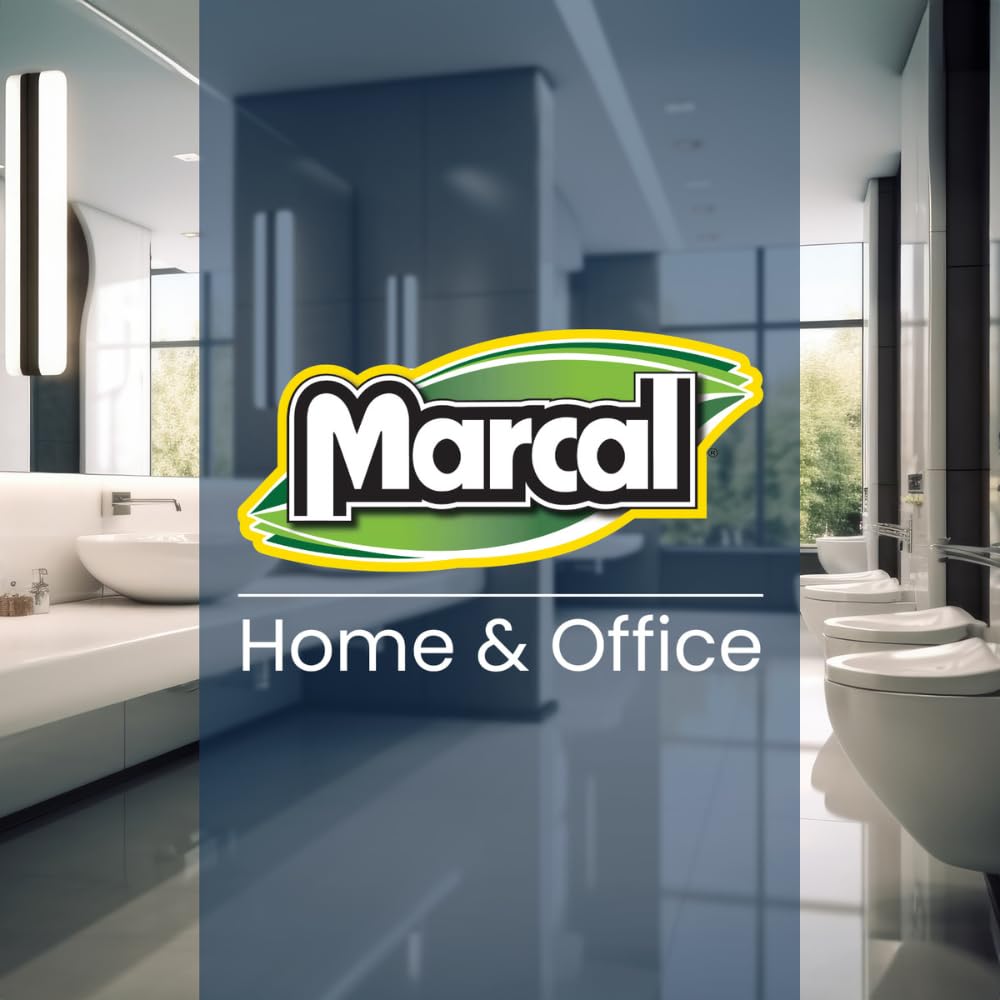 Marcal Carta igienica a 2 strati, morbida e assorbente, 96 rotoli, 300 fogli di carta da bagno, sicura per i setti, 100% riciclata, certificata Green Seal, senza sostanze chimiche, bianca (3302)