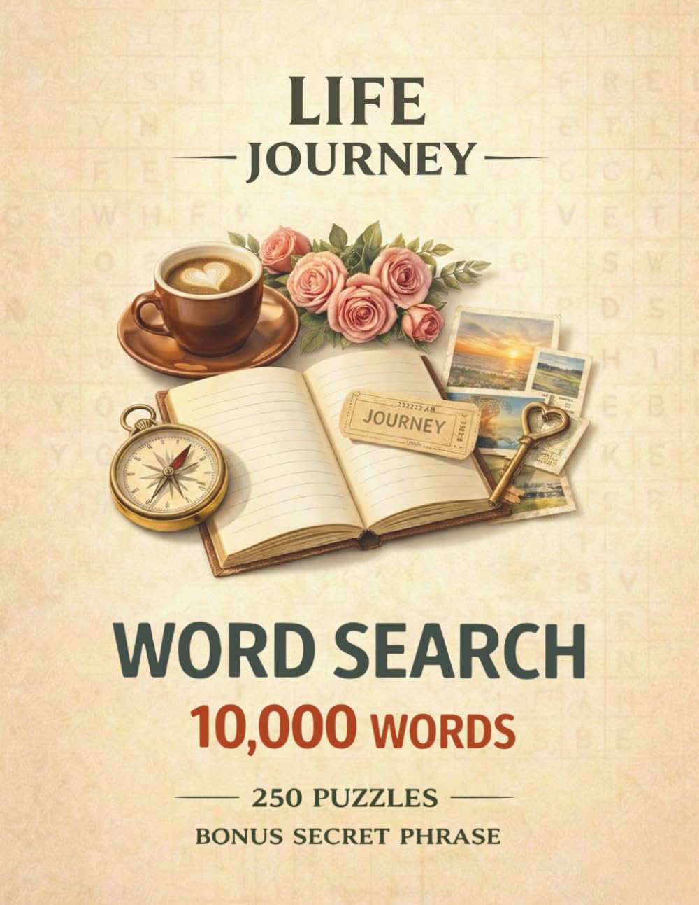 Life Journey Word Search: 10,000 Words - 250 Puzzles - Bonus Secret Phrase (The Journey Word Search Series)