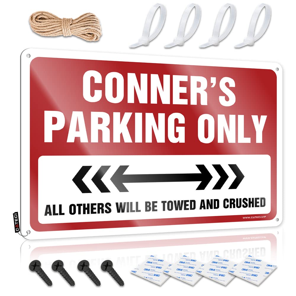 Bath Decor Country Plaque - Conner's Parking Only Rustic Wall Art Custom Easy Hang For Garage(30X40CM)