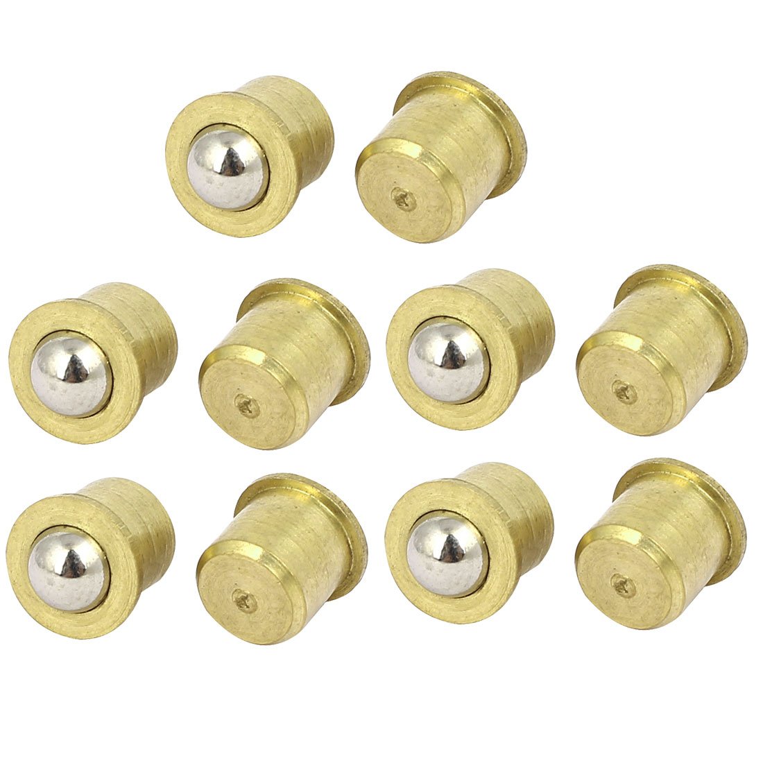 Uxcell Sourcingmap Household Cabinet Door 8Mm Dia Brass Ball Catches Latch Catcher 10Pcs