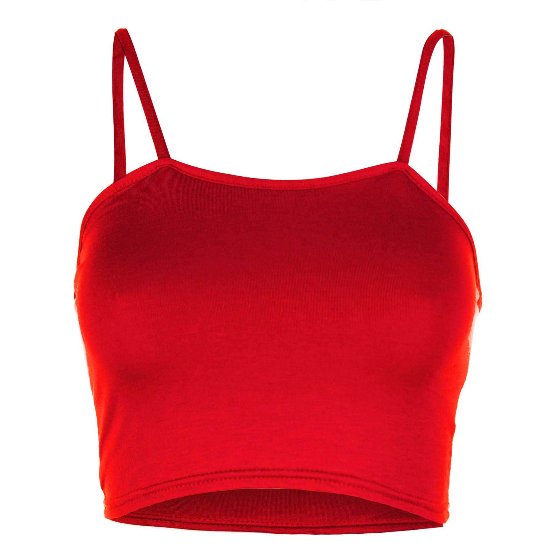 Fashion StarWomens Strappy Camisole Bralet Vest Crop Top