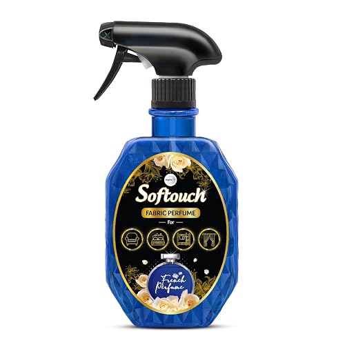 Softouch Fabric perfume Spray 350 ml| Instant frgarance| Eliminates odours on Clothes, Curtains, Sofa, Cushions, Carpets, Bedding
