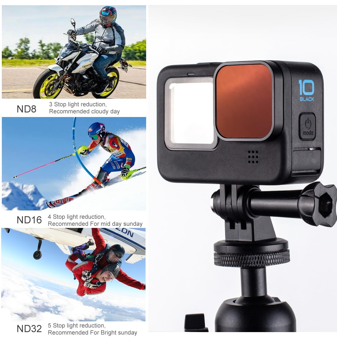Amazon | CPL/NDフィルターセット GoPro Hero 12/11/10/9 アクセサリー 