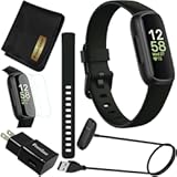 Inspire 3 Health & Fitness Activity Tracker (Black) with Workout Intensity, Sleep Tracking, Heart Rate, S & L Bands, 3.3foot Charging Cable, Wall Adapter, Screen Protectors & PremGear Cloth