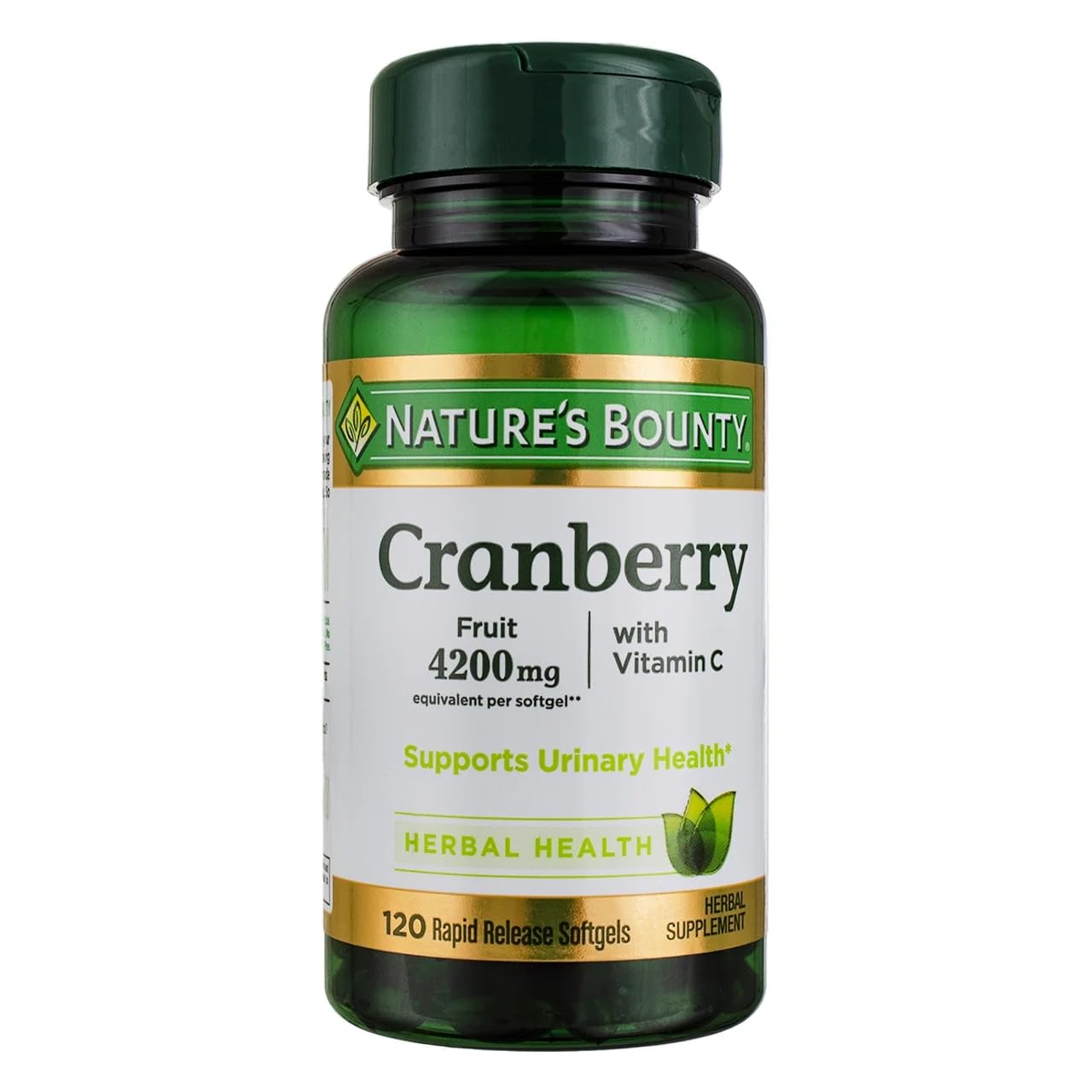Nature's Bounty Cranberry Softgels Plus Vitamin C, 120 Count