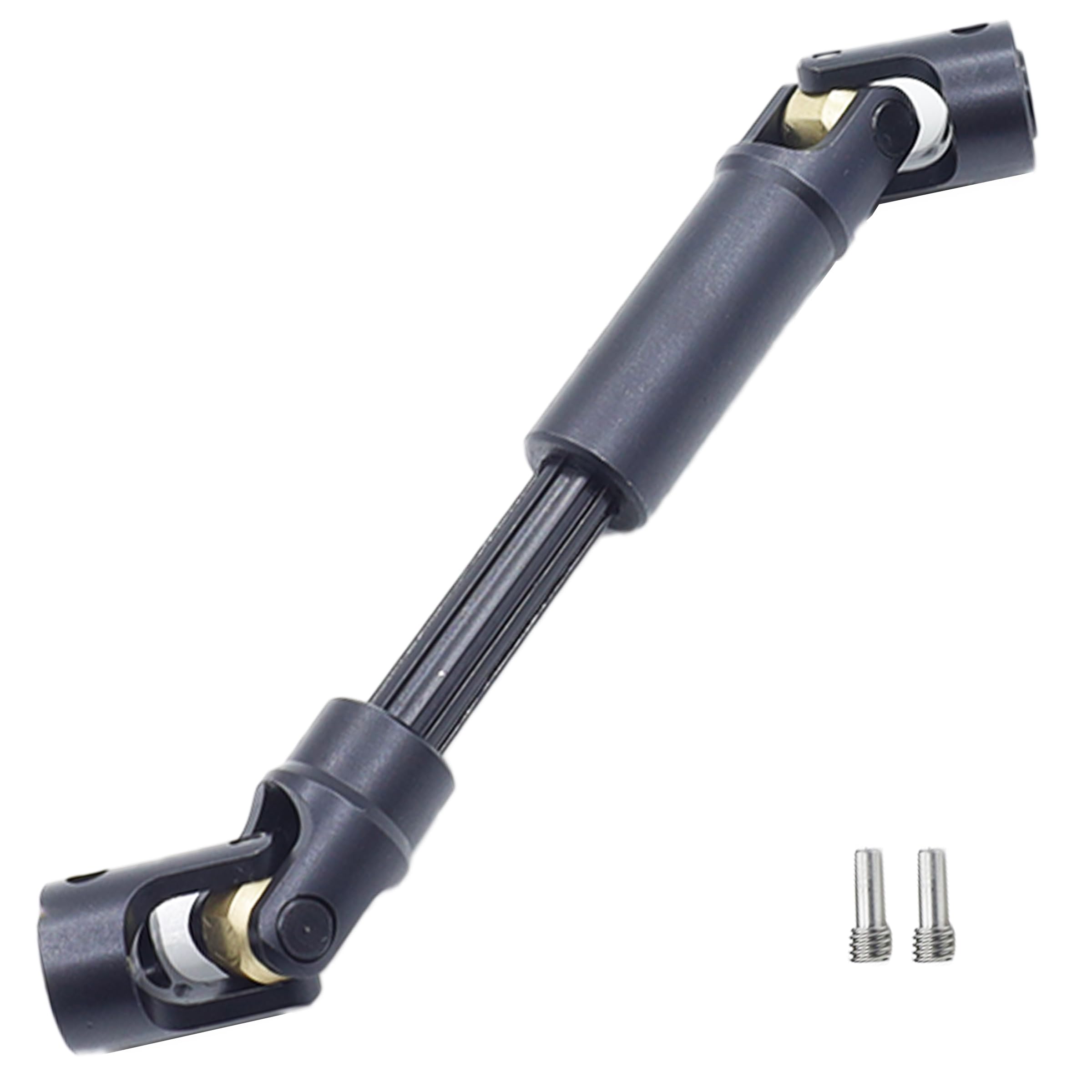 HOPLEXStainless Steel Driveshaft with Black Coating Heavy-Duty Drive Shaft for TRX4 Axial SCX10 90046 AXI03007 Redcat Gen 8 RC 1/10 Crawler Car Upgrade Accessories(75-95MM)