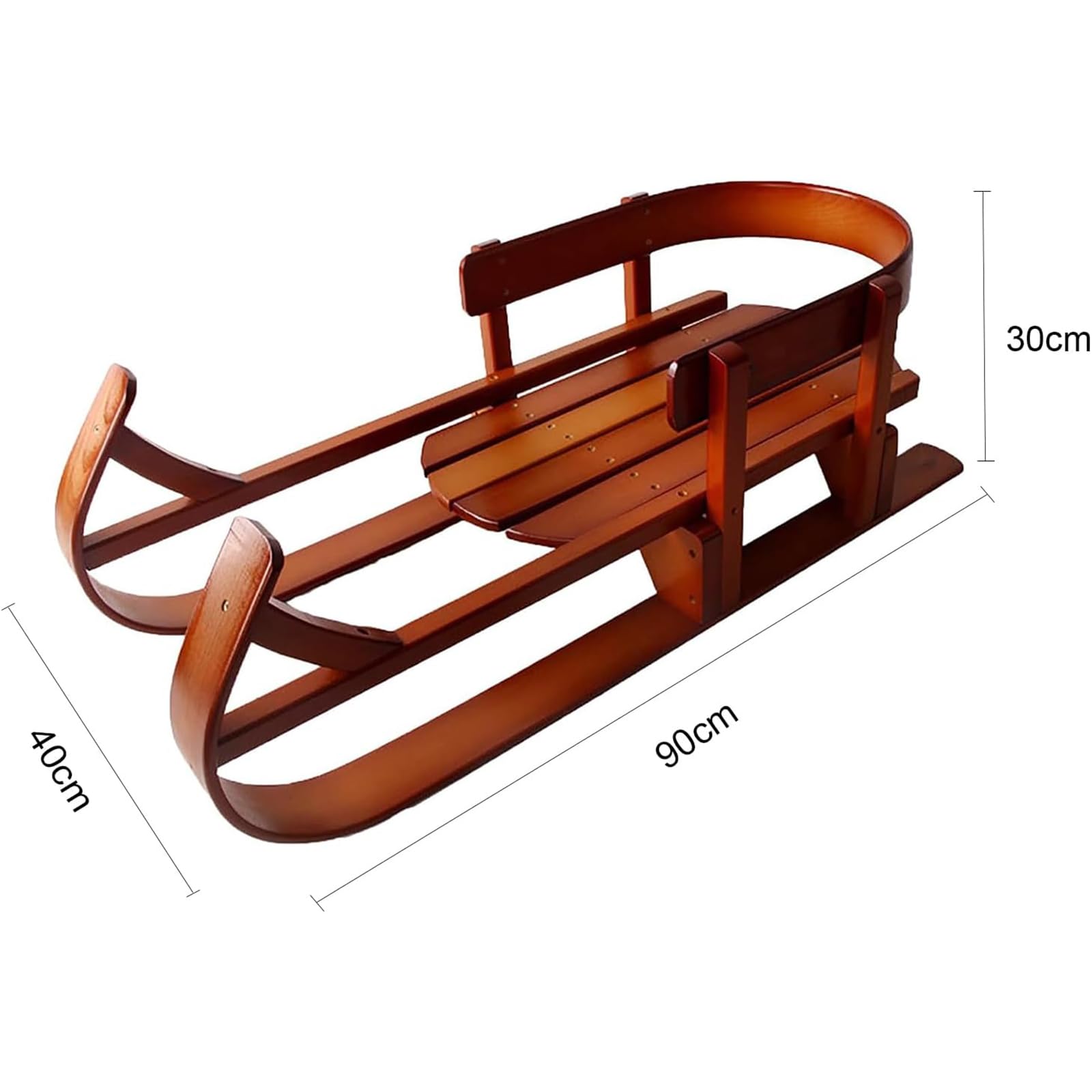 Amazon.co.jp: 子供用そり キッズ木製雪そり 木製そり 背もたれドロー