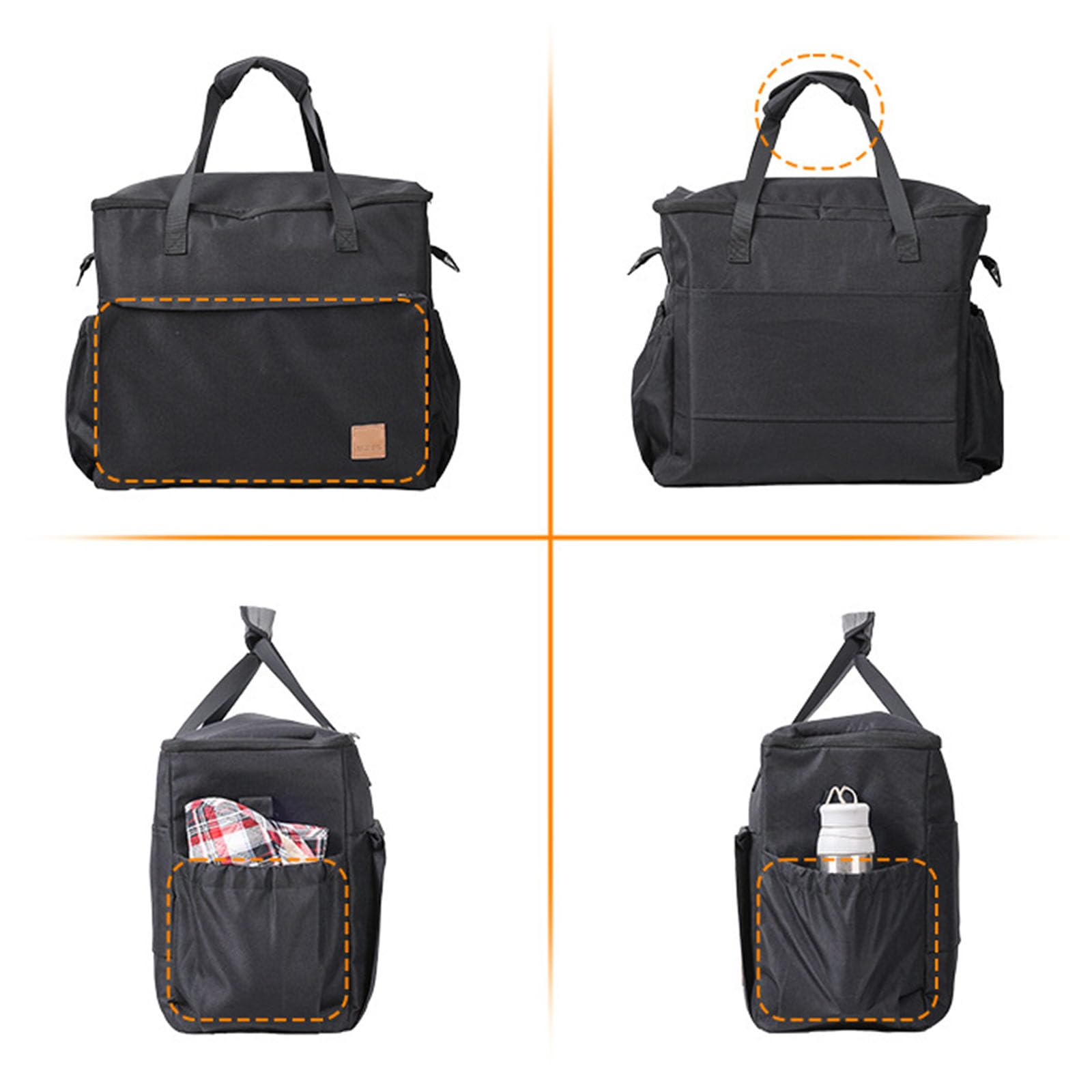 Bolsa de Mano a Prueba de Suciedad con Cuenco Plegable, Fuerte, Resistente Desgaste, Gran Capacidad, Bandolera para Cachorros, Camping, Bolsas para Perros y Gatos, Bolsa para Transportar Mascotas