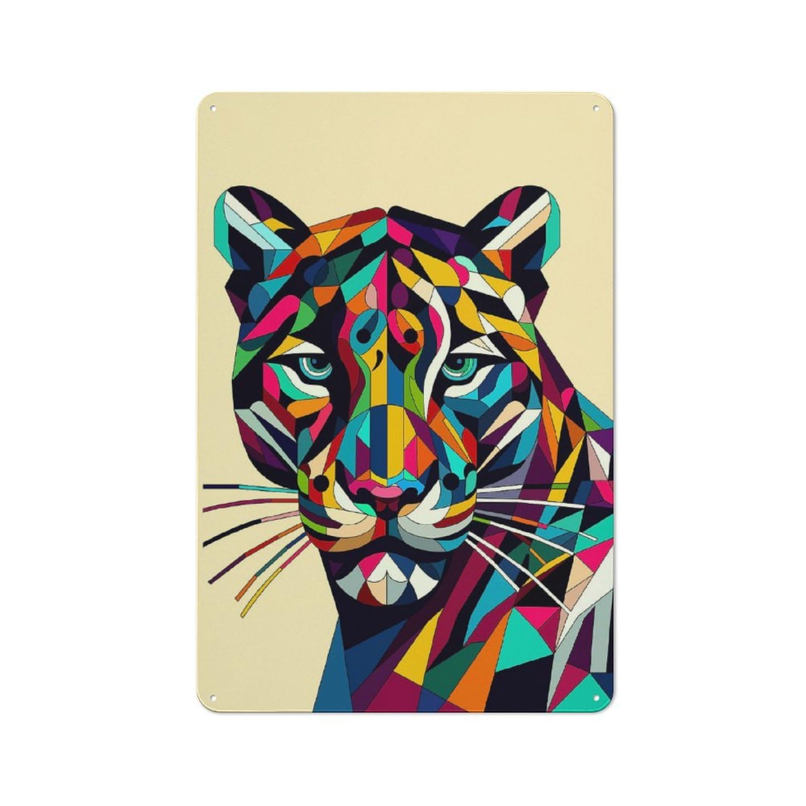 Junmoney Panther Wpap Pop Art 30X20cm Retro Metal Plaque With For Kitchen Or Home Bar, For Garage, Workshop And Man Cave Decoration