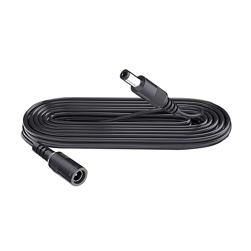 Miniatura 10 de Security-01 Cable de extensión de alimentación de 33 pies 10 M CC 12 V para cámara de seguridad CCTV DVR independiente, cable de extensión de CC de