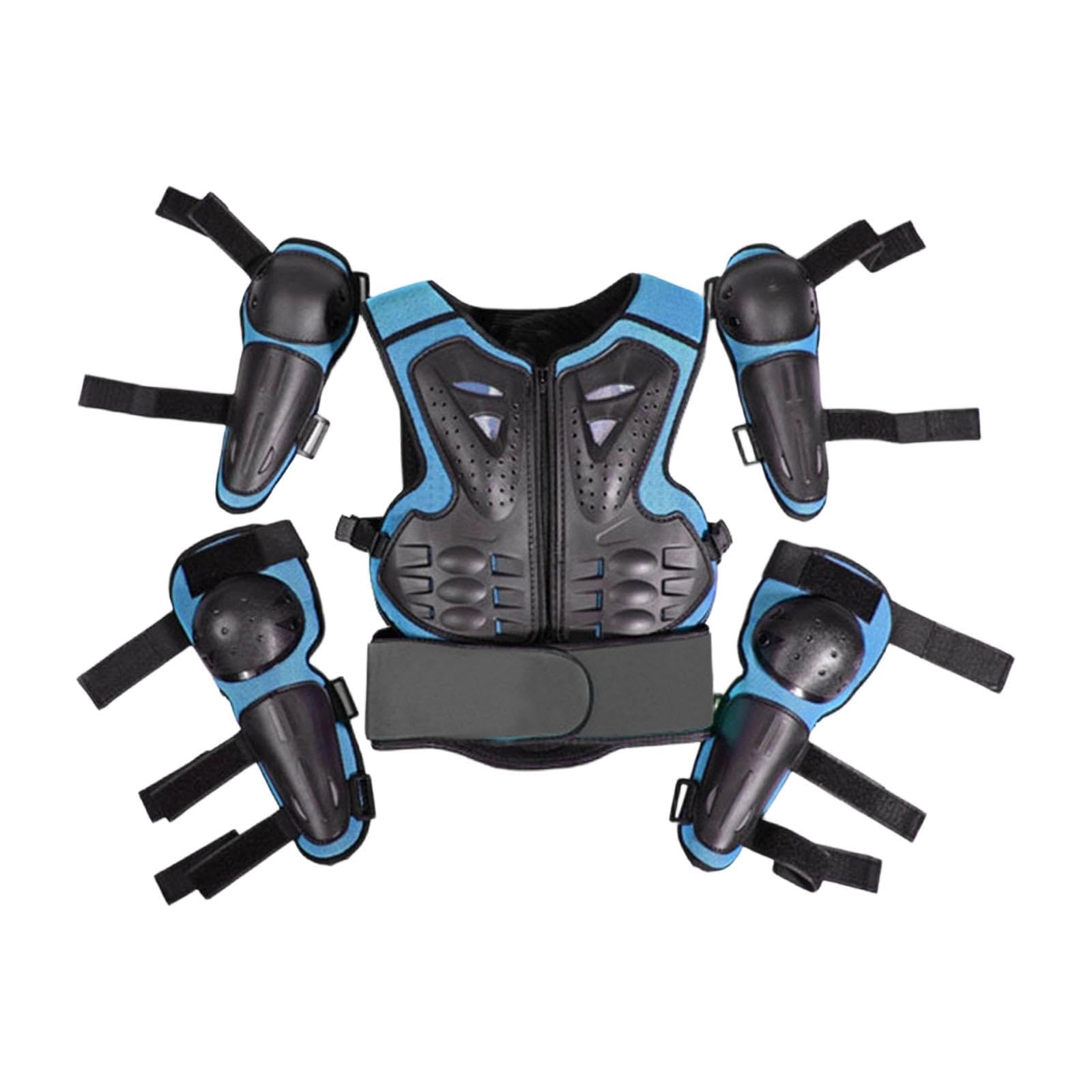 Kids Motorcycle Protectors Suit Teen Dirt Bike Gear for Biking Activities Riding Blue | Protective Pads & Armor | Helmets & Protective Gear | Cycling-image-45