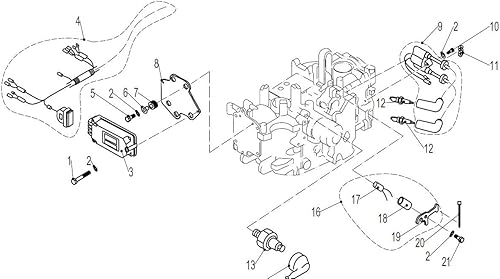 Miniatura 6 de Motor de barco 859738T1 Bobina de encendido para motor fueraborda Mercury Mariner 25HP 40HP 50HP 60HP