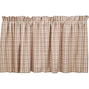 Vhcbrandstacomaplaidcottonrustickitchencurtainsrodpocket24x36tierpaircremewhite Urban Country Home Decor Vhc brands tacoma plaid cotton rustic kitchen curtains rod pocket 24×36 tier pair creme white urban country home decor