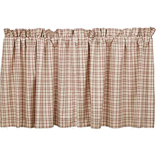 Vhcbrandstacomaplaidcottonrustickitchencurtainsrodpocket24x36tierpaircremewhite Urban Country Home Decor Vhc brands tacoma plaid cotton rustic kitchen curtains rod pocket 24×36 tier pair creme white urban country home decor