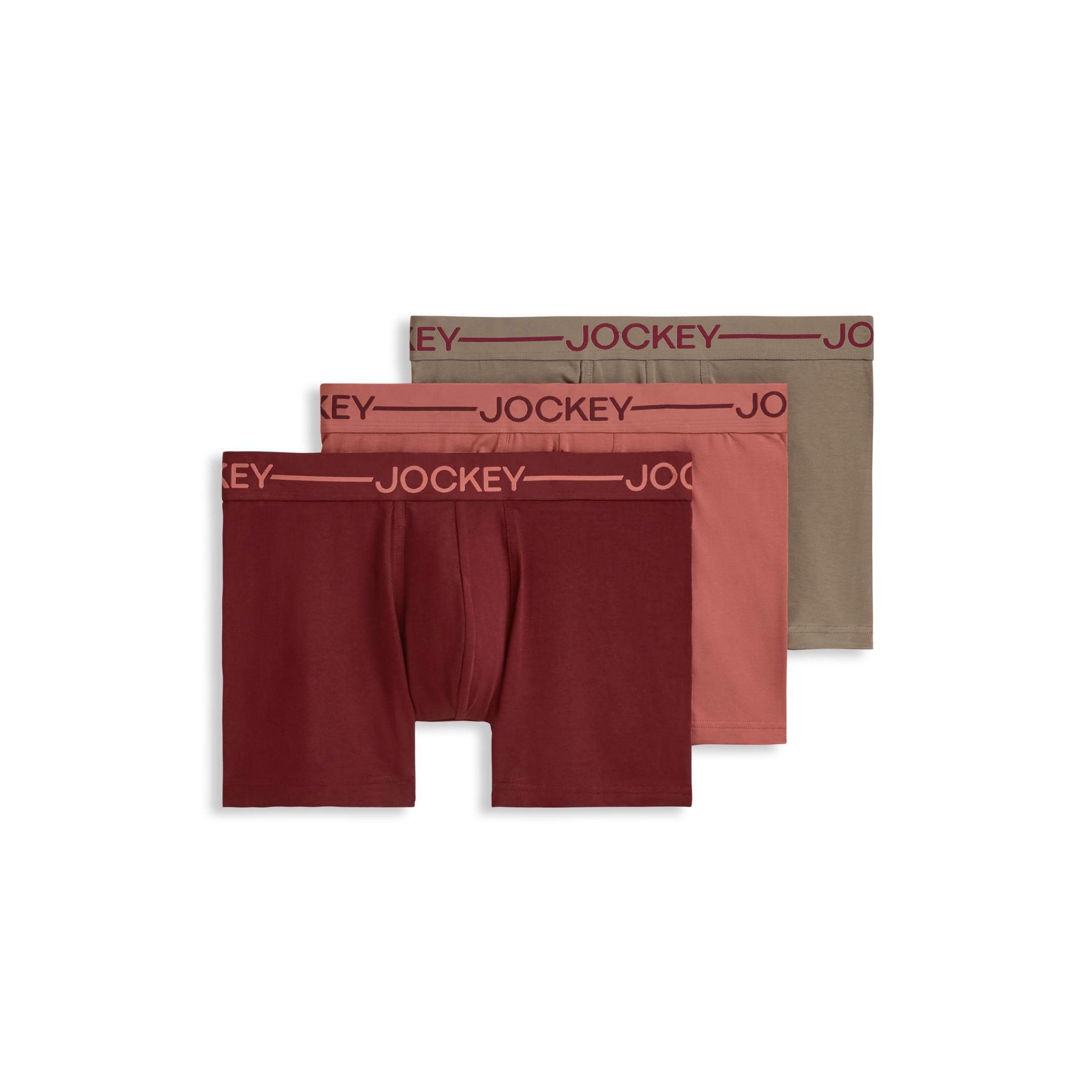 Jockey Men's Underwear Organic Cotton Stretch 4" Trunk - 3 Pack