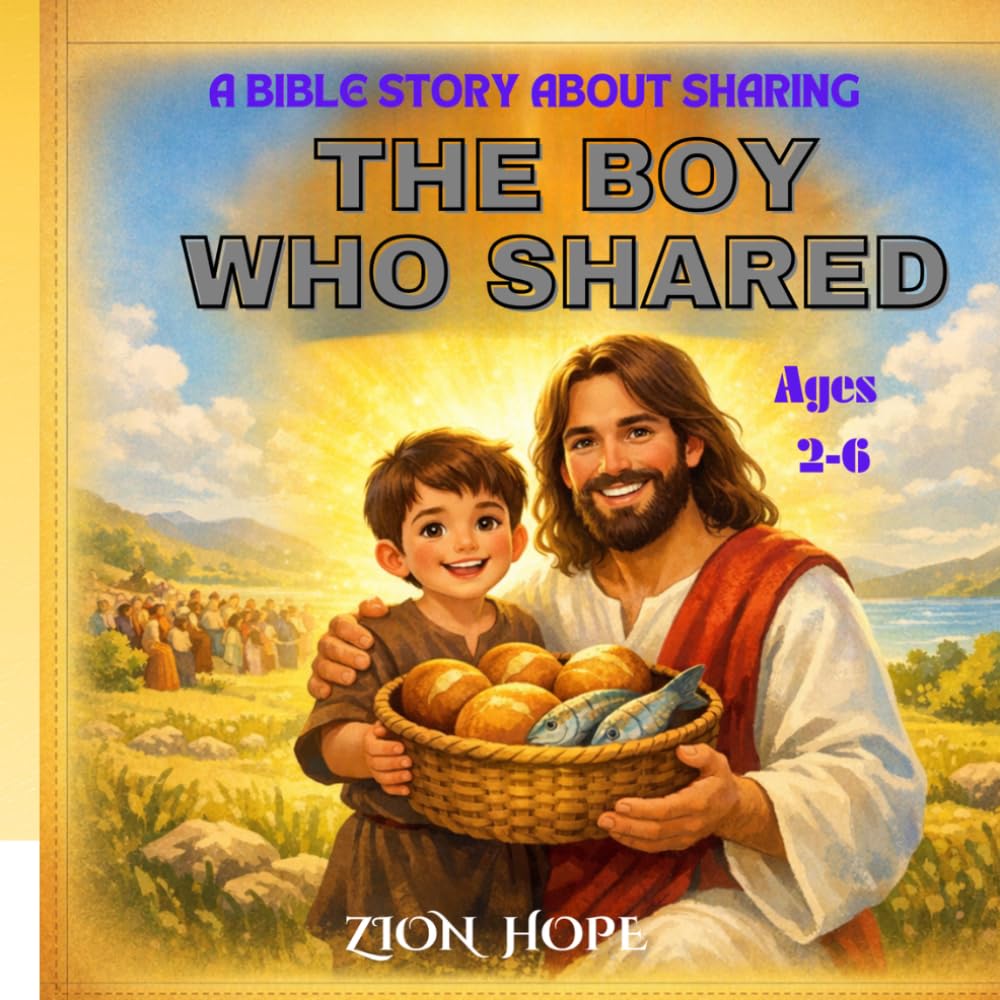 A BIBLE STORY ABOUT SHARING ,THE BOY WHO SHARED: Five Loaves & Two Fish ,A Gentle Bible Story About Jesus Feeding the 5,000, Teaching Kindness, Sharing & God’s Miracles