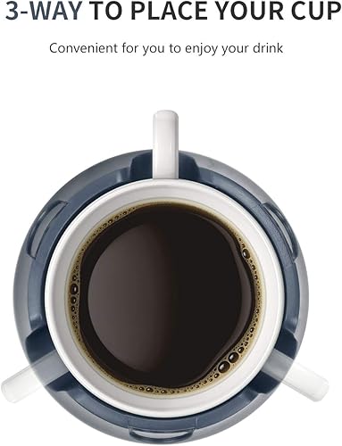 Miniatura 4 de Portavasos antiderrames, portavasos para bebidas con alfombrilla antideslizante para bebidas para la oficina en casa al aire libre (gris)