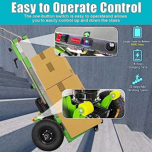 Carretilla eléctrica para escaleras 880lbs motor 1200W miniatura 4