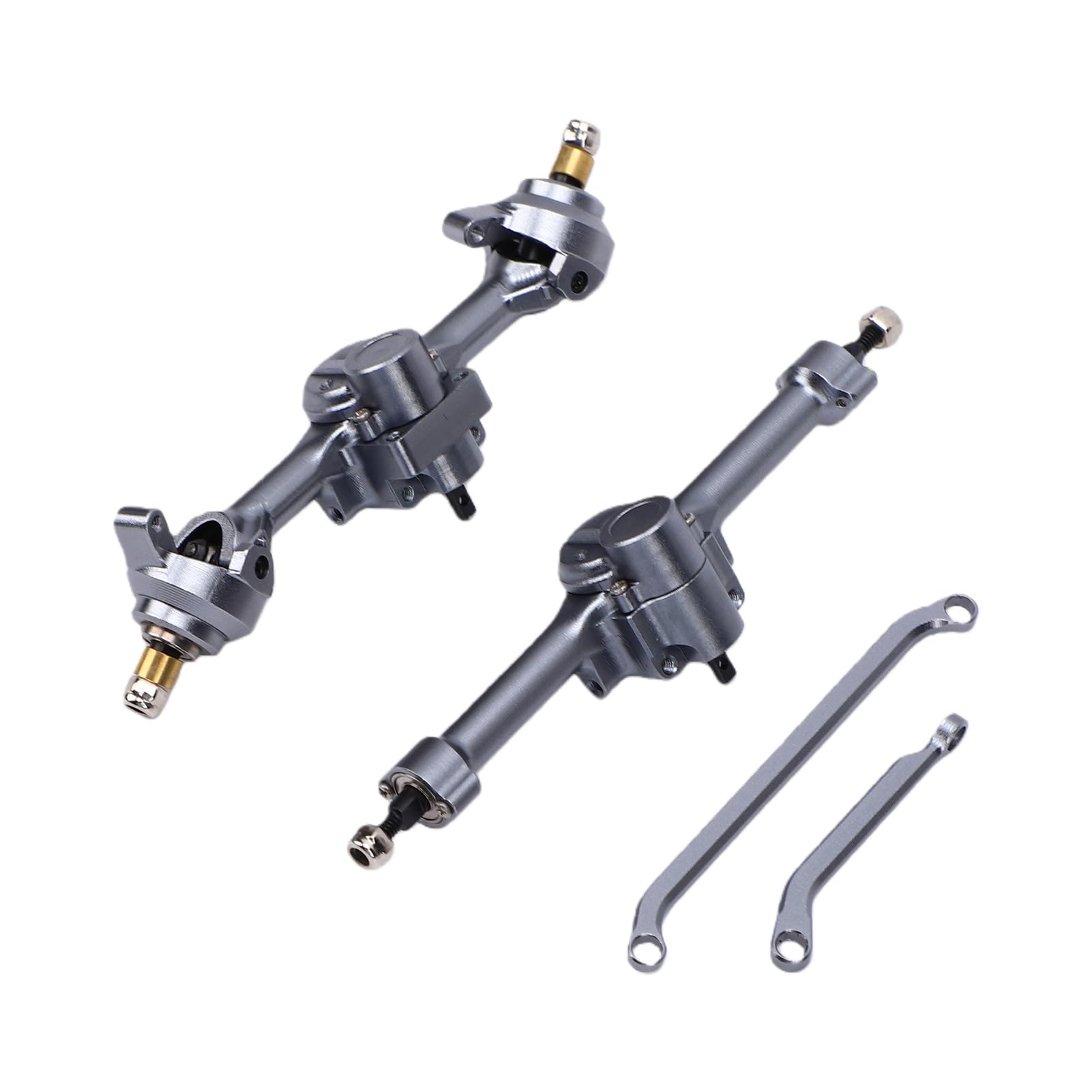 Eje Delantero y Trasero RC, Construcción de Aluminio (Silver)