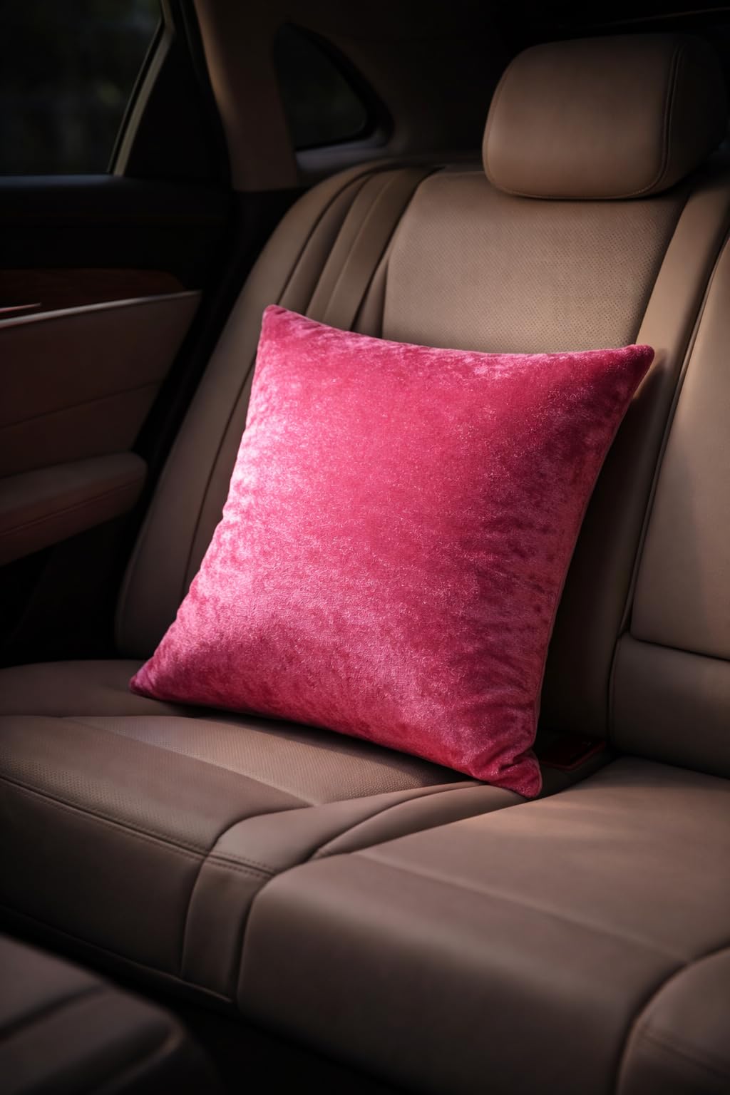 Baby Pink Velvet Cushion Cover 12x12 Inch Soft Decorative Throw Pillow Cover for Sofa, Bed, Living Room (Pack of 1) 2