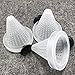 3X Fish Feeder - Reusable Plastic Cone Shaped Feeding Cup with Suction for Aquarium - White and Exquisite Workmanship