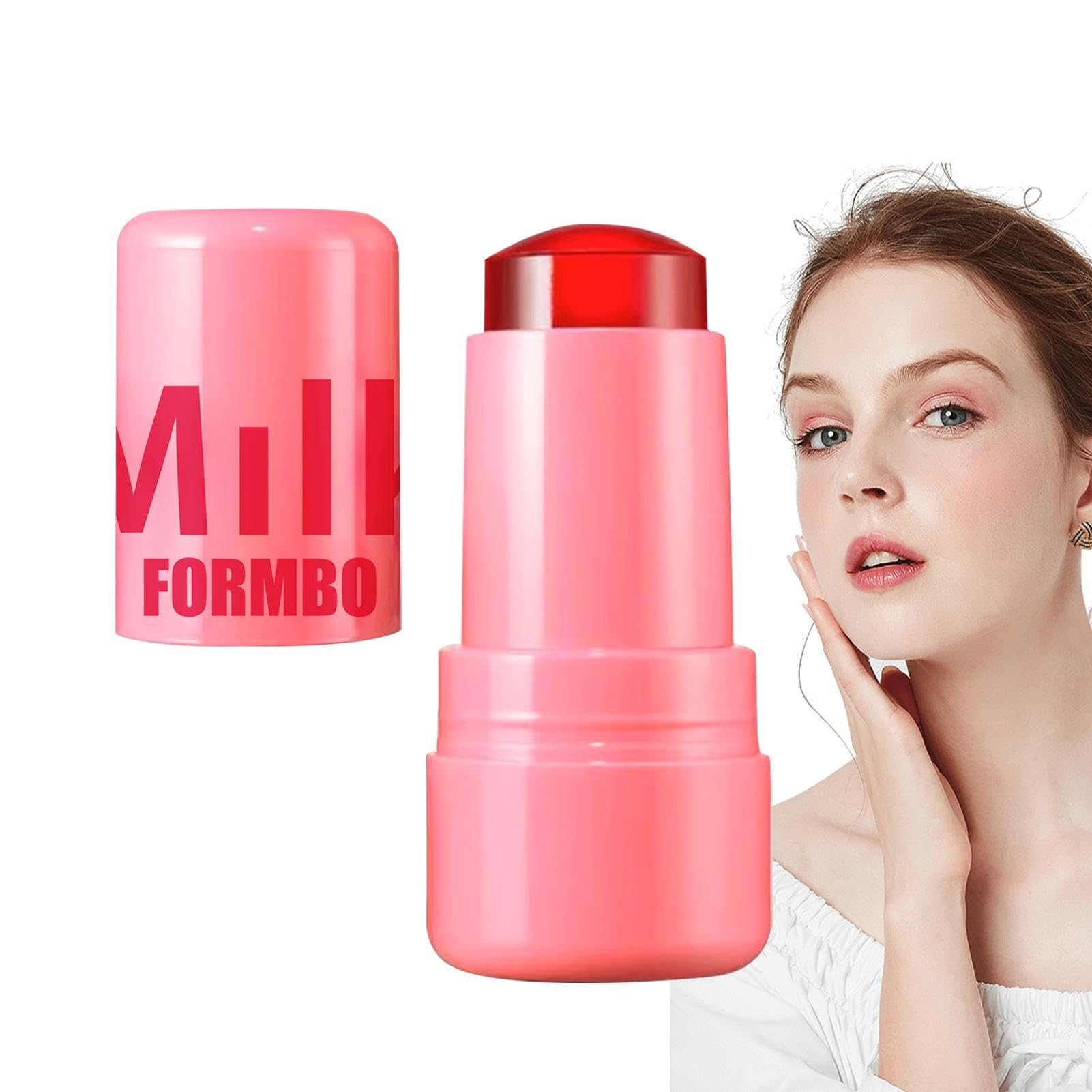 Eoixuqba Jelly Blush Stick, Rubor De Gelatina De Leche, 3g Water Jelly Tint Stick, Cooling Water Jelly Tint Milk, Colorete Barra Gelatina Leche, Jelly Blush, Rubor En Barra Jelly