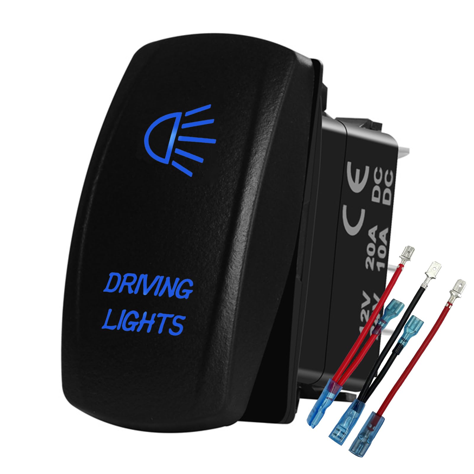 Amazon.com: BACAUTOPARTS Blue Backlit Driving Lights Rocker