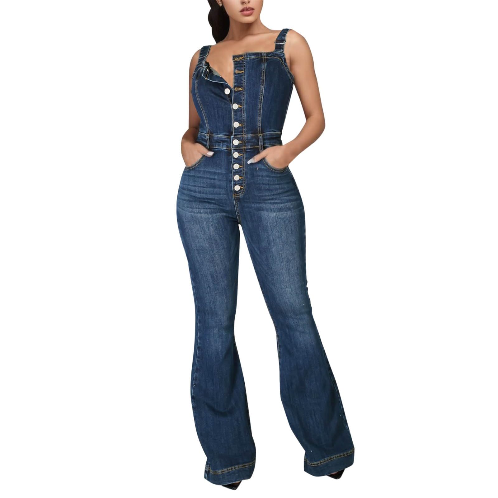 Vestido Camisero Mujer Vaqueros Peto Trabajo Monos Pantalon Falda Vaquera Larga Mono Elegante De Vaquero para Petos