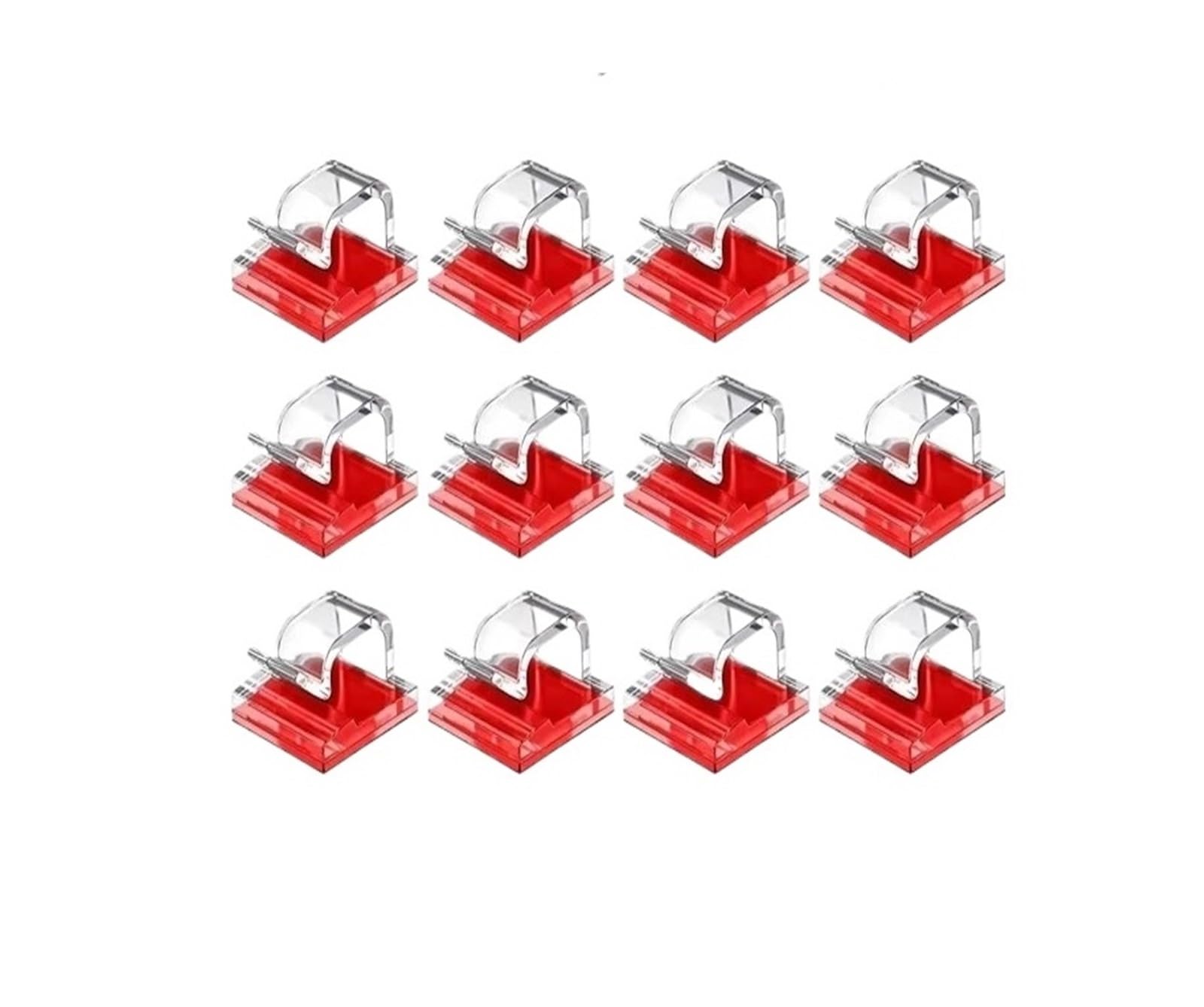 Dpnentv Transparent 50Pcs Self Adhesive Cable Clips Wall Charging Data Cord Wire Organizer