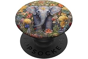 Batik Floral Elephant PopSockets Standard PopGrip