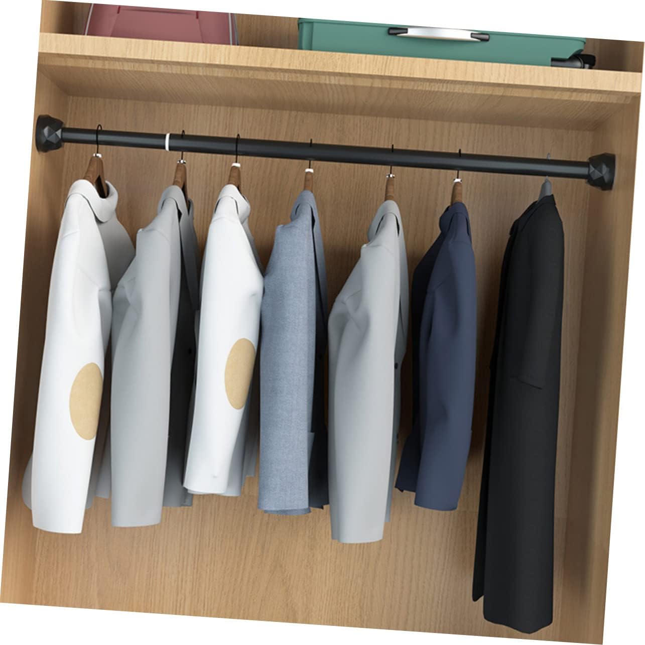 Telescopic Rod Hanging Closet Organizer Clothes Drying Rack Retractable Clothes Drying Rod Towel Rack