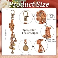 Vista 21 de OLYCRAFT 3 Pcs Witch Bells & Keychain Hangers - Moon Key Wiccan Bells Decor with Wood Beads Wind Chimes for Home Decor - 11.8 Inch