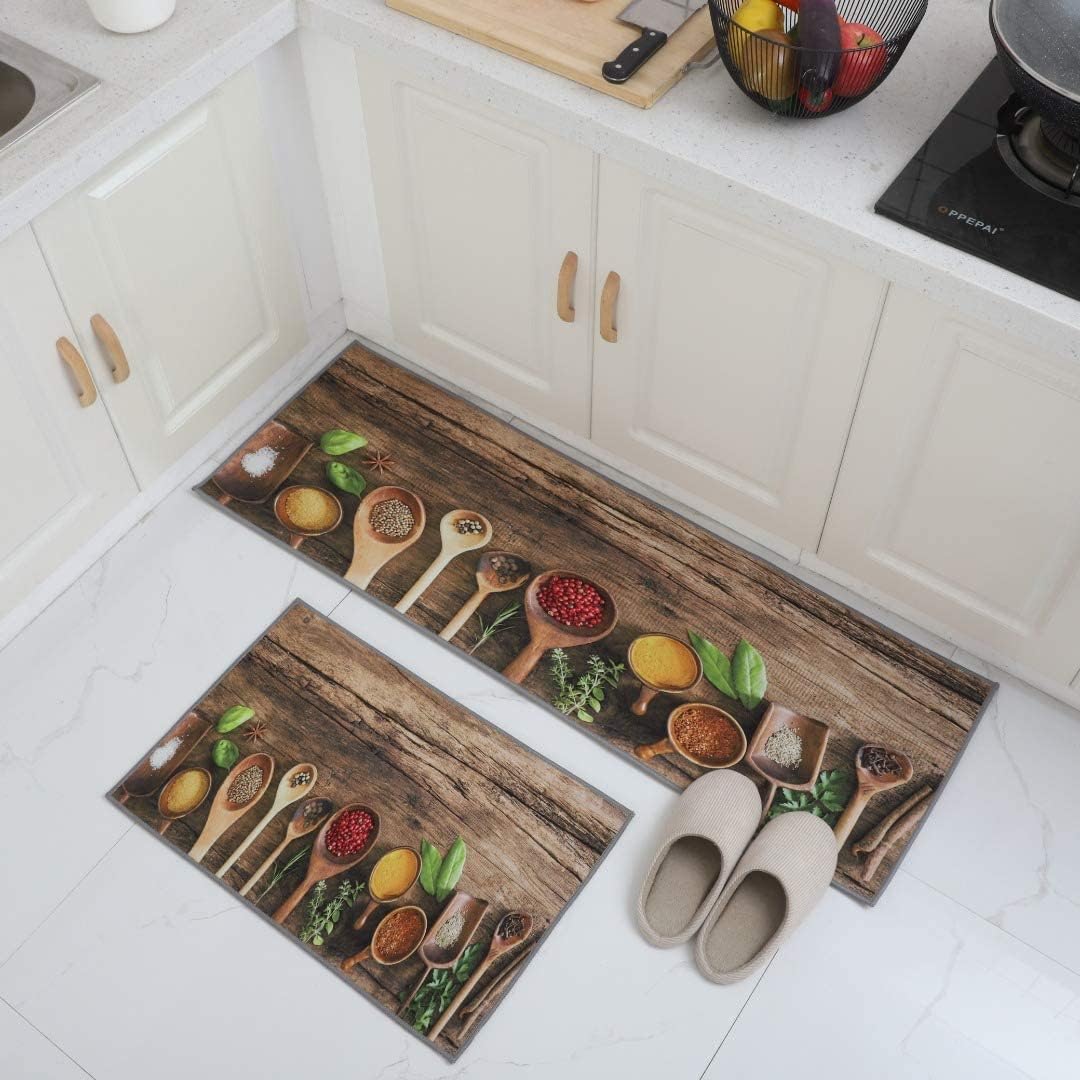 HomeCloud Kitchen mat 6mm Fruit Printed Thick Anti Slip, Washable, Big Size, Printed, Designer Folding Kitchen Mat for Floor Home Bedroom Standard Size (40 x 120 cm 40 x 60 cm)