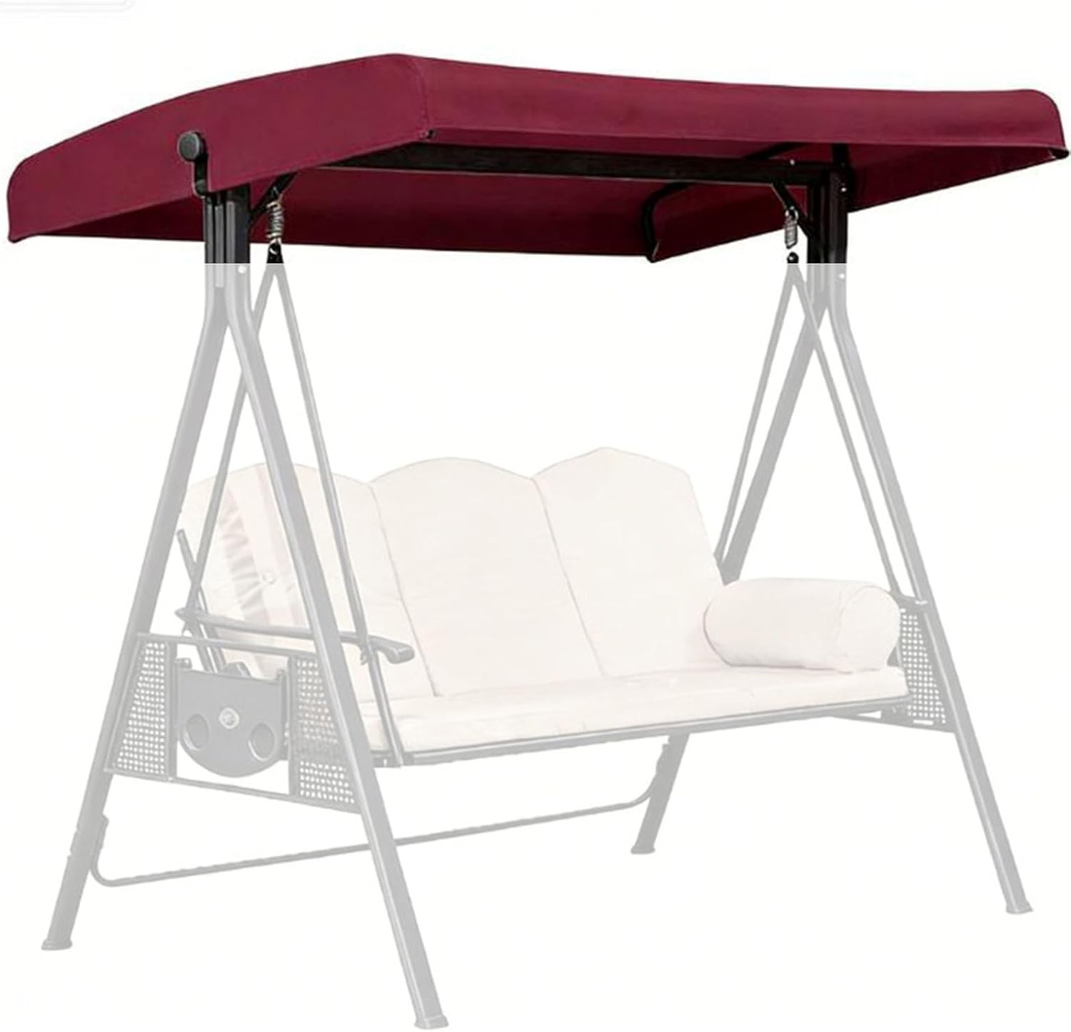 Swing Canopy Replacement Cover, Deluxe Polyester Top Replacement UV Block Sun Shade, for Outdoor Garden Patio(Khaki,62 x 46 in/158 x118 cm)