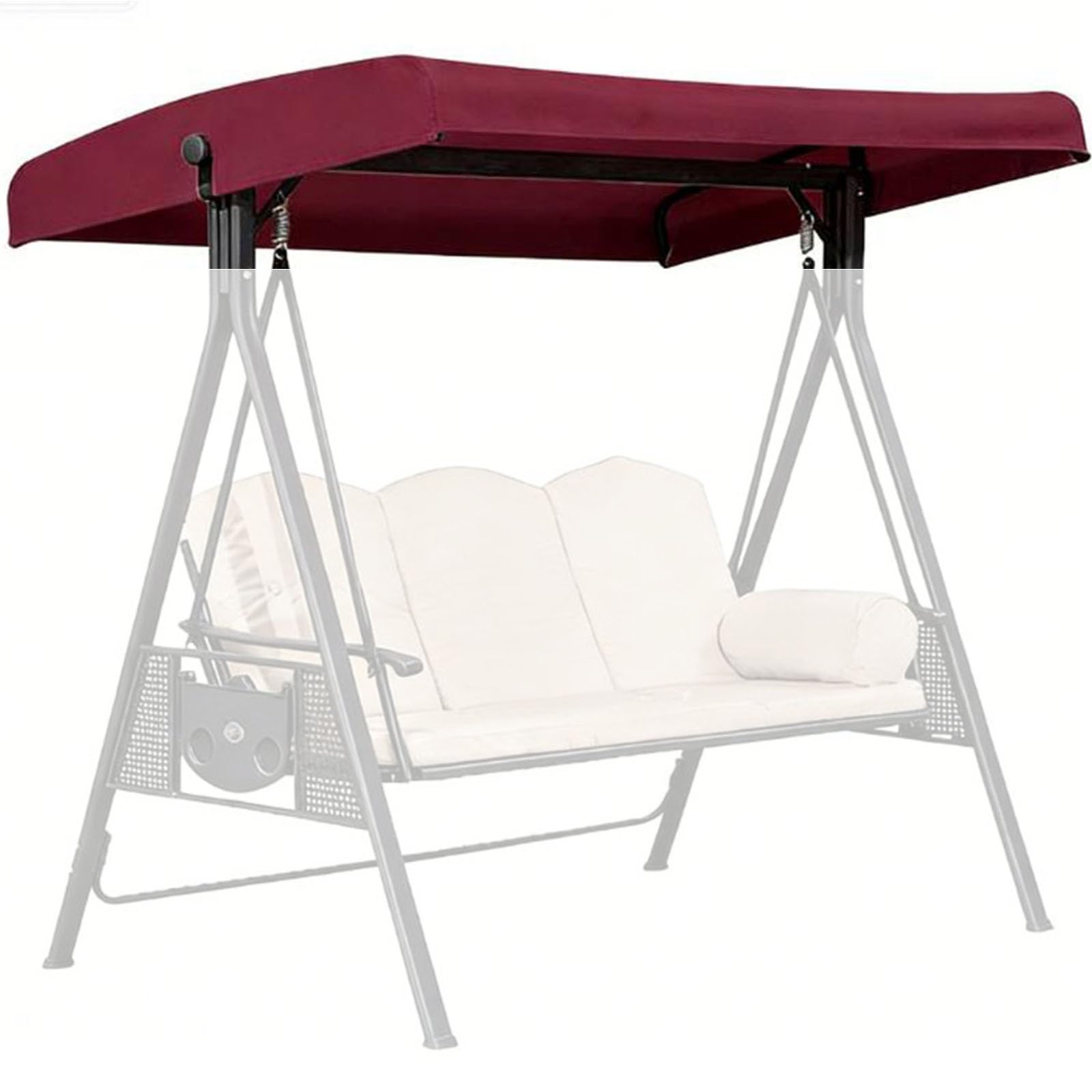 Tetto di ricambio per altalena da giardino universale, tettoia per altalena, impermeabile e protezione UV, per 2 e 3 posti(Red,78 x 46in/198 x 118cm)