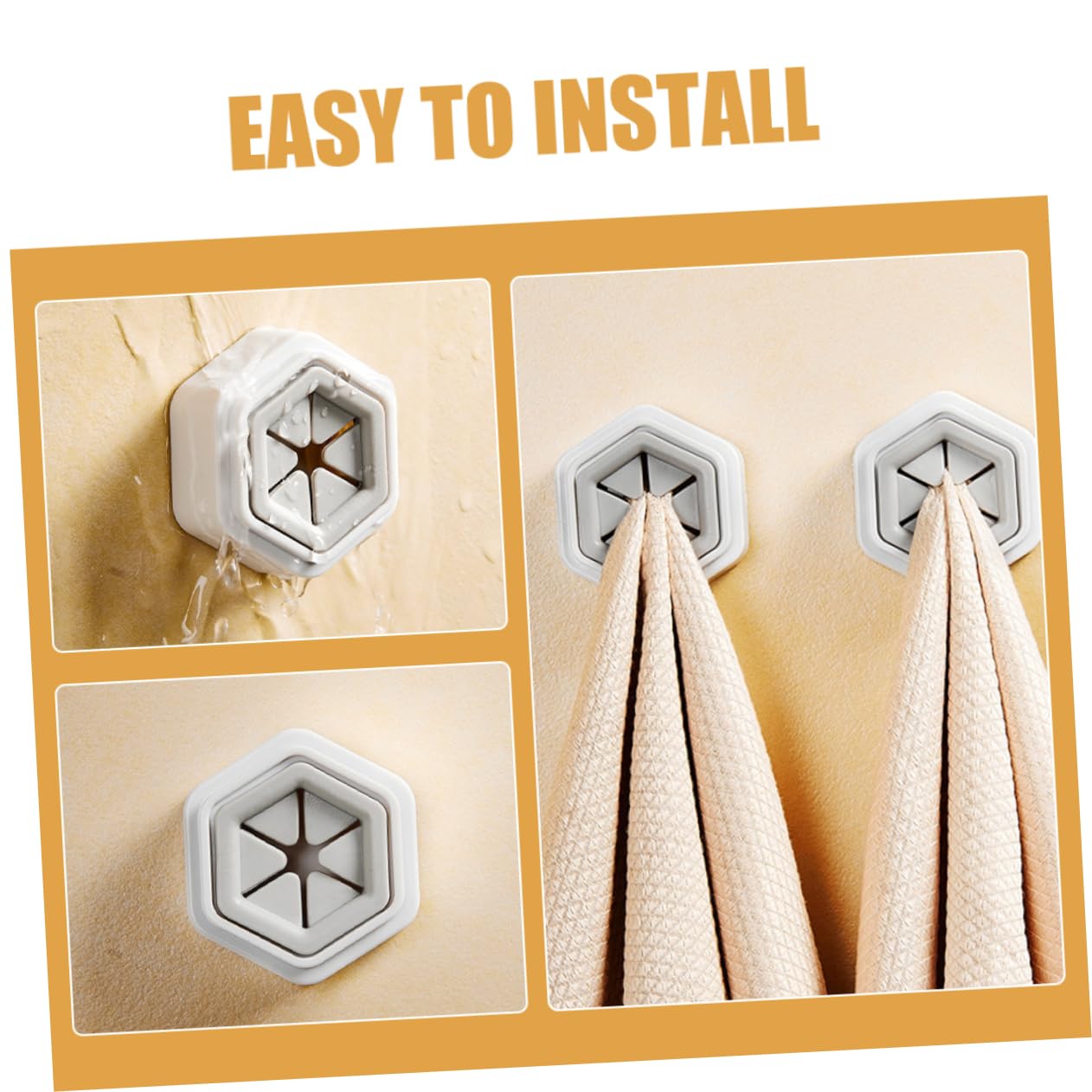 FONDOTIN 4pcs Japanese Towel Rack Adhesive Kitchen Towel Hooks Wall Mount Towel Holders for Bathroom Cabinet Garage Binder Bathroom Towel Holder Japanese-Style Abs Shelf