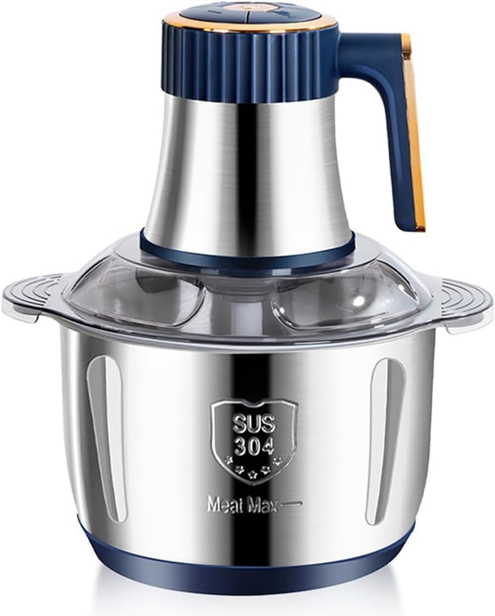 5L Electric Meat Grinder, Multifunction Food Processor, 500w Strong Food Processing Machine, 5-Speed Mode,Used For Dough Stirring, Onion, Meat, Nuts, Fruits, Garlic, Vegetables, Baby Food (Blue)