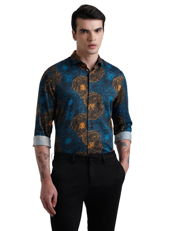 JACK & JONES Men's Floral Slim Fit Shirt