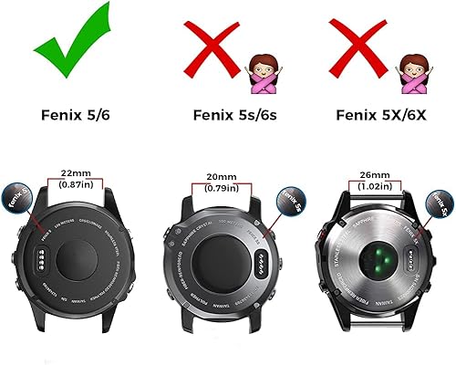 Vista 4 de NotoCity Compatible Fenix Band 26mm Width Soft Silicone Watch Strap for Fenix 5X Plus, 6X, 6X Pro, 3, 3 HR, Descent MK1, D2 Delta PX, D2 Charlie, 8