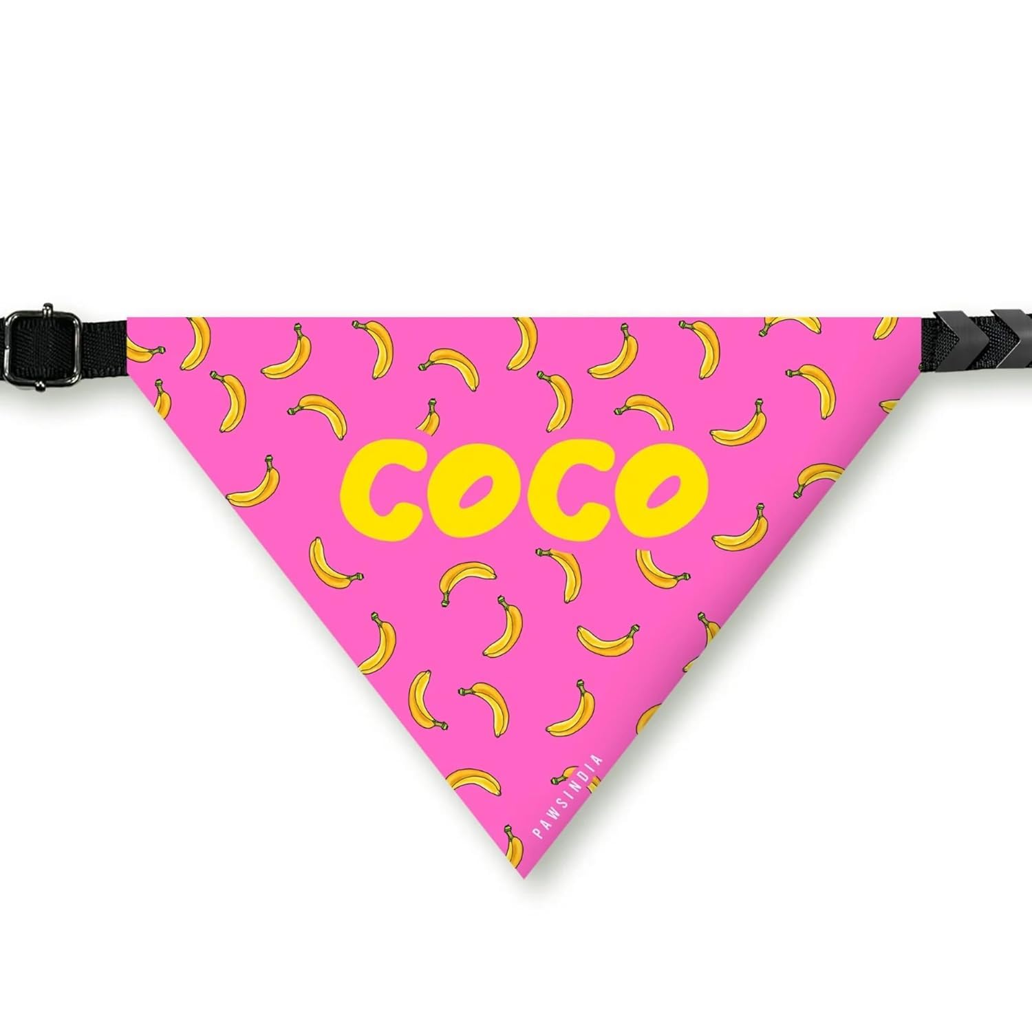 PawsIndia Dog Bandana with Collar Small Medium Large Dogs & Cats 100% Adjustable with Buckle Stretchable Fabric Banana (B0CSW5LFJC) Amazon Price History, Amazon Price Tracker