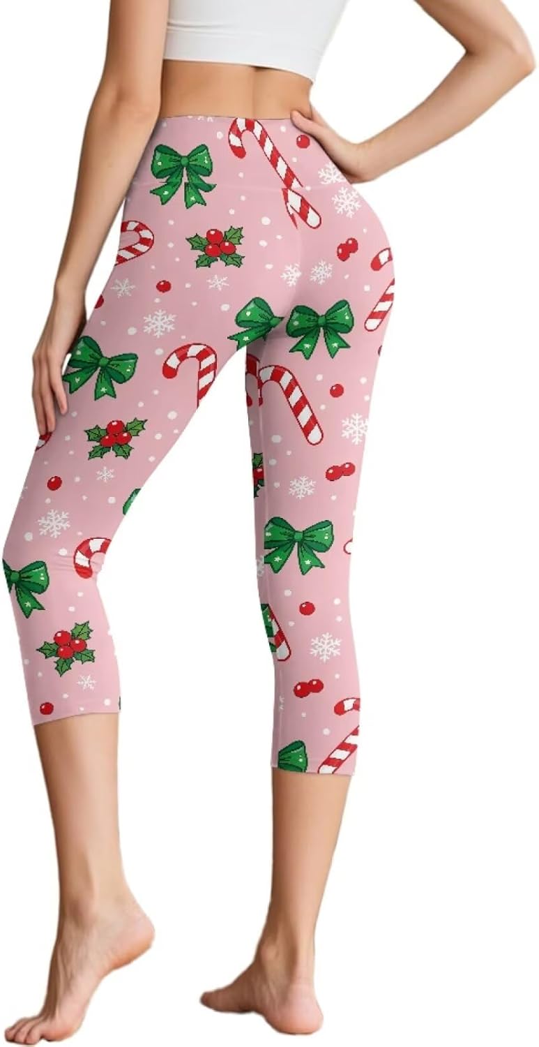 Capri Leggings for Women Athletic Yoga Pants Breathable Yoga Leggings for Workout Gym - Image 2