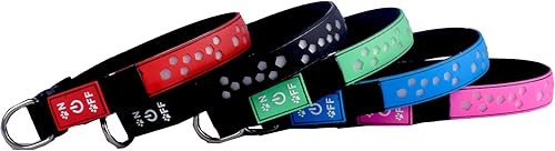 Miniatura 3 de DOGLED Collar subversivo para perro con luz LED USB-C, diseño subversivo de Navidad 3D, material cómodo y suave, iluminación multicolor (M (15.7 a