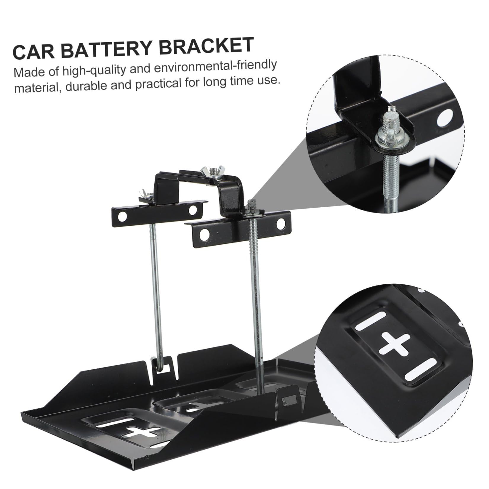 SOIMISS Support de Batterie Automobile pour Rangement Batterie de Voiture Fixation Voiture Sécurisée et Stable