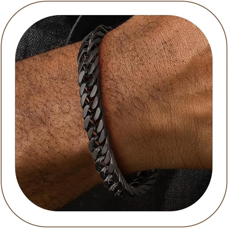 Mens Stainless Steel Cuban Link Bracelet, Tarnish Resistant