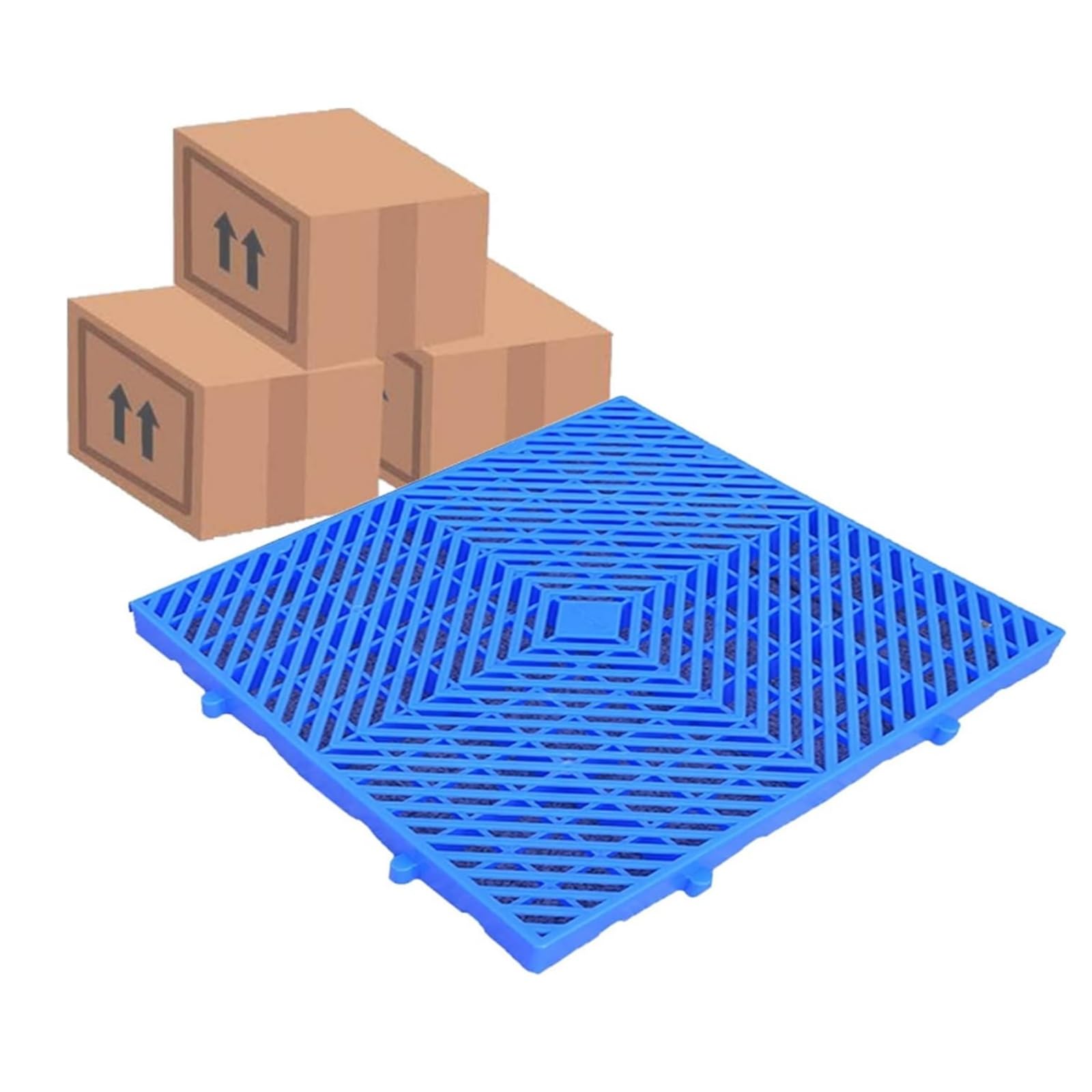 Oddychająca Plastikowa Paleta Wentylacyjna, Trwała Podkładka Do Siatki HDPE, Wodoodporne Siatki Stojaki Na Artykuły, Palety Podłogowe Do Garaży Kuchennych(50x50x5cm)
