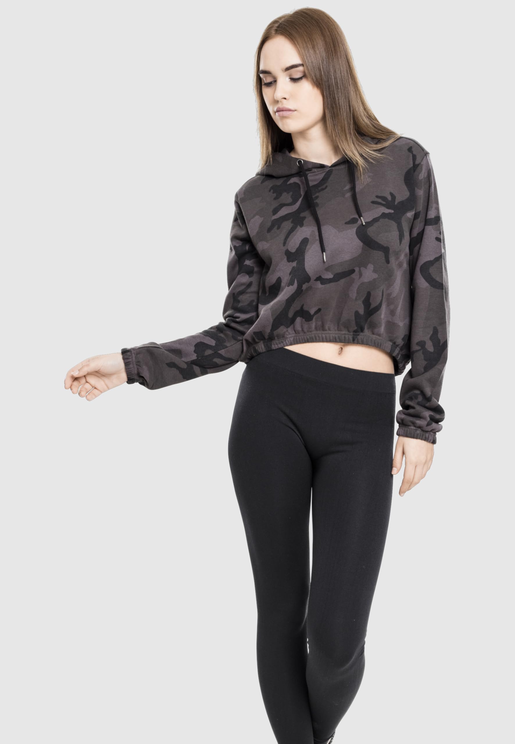 Urban Classics Ladies Camo Cropped Hoody - Sudadera con capucha Mujer