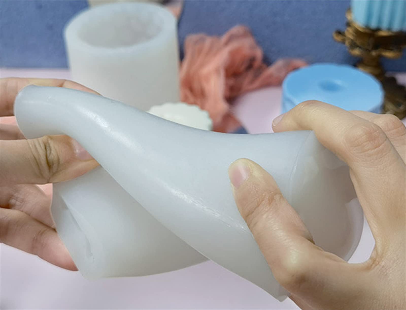 3D Spiral Kerzen Silikonform – DIY Gießform Für Kerzen, Aromasteine, Seife, Schuppenmuster